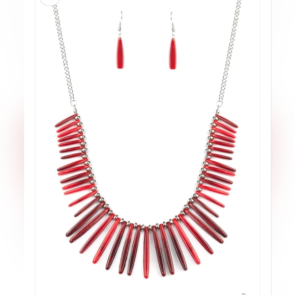 Paparazzi Out Of My Element Red Necklace - Picture 2 of 3